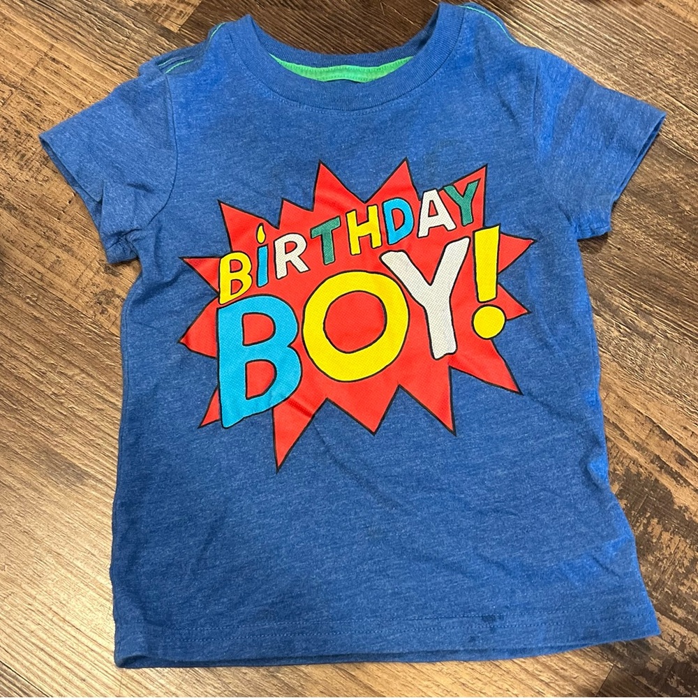 Cat & Jack 2T birthday boy shirt